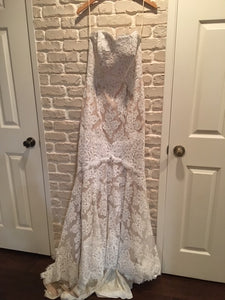 Anne Barge '617' size 8 new wedding dress front view on hanger
