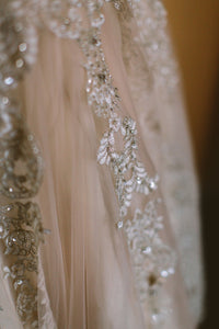 Madison James '15' size 2 used wedding dress close up of fabric