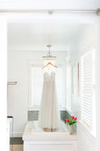 Load image into Gallery viewer, BHLDN &#39;Heritage&#39; size 4 used wedding dress front view on hanger
