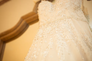 Inbal Dror 'BR 17-04' size 6 used wedding dress close up of fabric