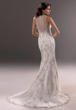 Load image into Gallery viewer, Maggie Sottero &#39;Blakely&#39; size 10 used wedding dress back view on model
