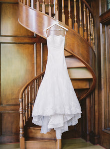 Rosa Clara 'Dama' size 2 used wedding dress front view on hanger