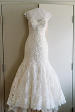 Load image into Gallery viewer, Danielle Caprese &#39;Sweetheart Mermaid&#39; size 4 used wedding dress front view on hanger
