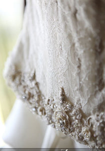 Atelier Aimee 'Glamorous' size 6 used wedding dress view of hemline