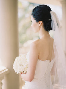 Rosa Clara 'Dama' size 2 used wedding dress back view on bride