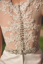 Load image into Gallery viewer, Cristiano Lucci &#39;12937&#39; size 4 used wedding dress  back view on bride
