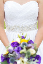 Load image into Gallery viewer, Allure Bridals &#39;8969&#39; size 4 used wedding dress front view close up on bride
