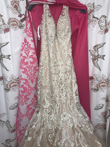 Allure Bridals 'C388' size 2 new wedding dress front view on hanger