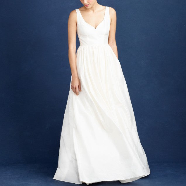 J Crew 'Karlie' size 6 new wedding dress front view on model