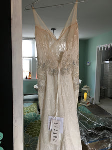 Lazaro '3715' size 6 new wedding dress back view on hanger