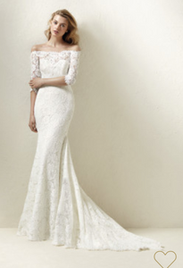 Pronovias 'Dracane' size 14 new wedding dress front view on model