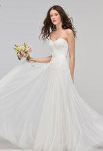 Load image into Gallery viewer, Watters &#39;Lupine&#39; size 6 new wedding dress front view on model
