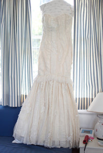 Elizabeth Fillmore Mermaid Textured Wedding Dress - Elizabeth Fillmore - Nearly Newlywed Bridal Boutique - 2