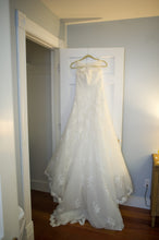 Load image into Gallery viewer, Pronovias &#39;Odariz&#39; size 4 used wedding dress front view on hanger
