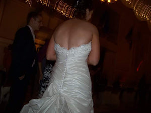 Maggie Sottero 'Imperial' size 8 used wedding dress back view on bride