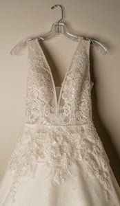 Maggie Sottero 'Alba' size 4 new wedding dress front view on hanger