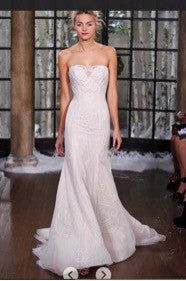 Ines Di Santo 'Zabize' size 4 used wedding dress front view on model