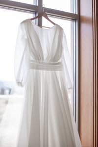 Dream & Dress 'Long Sleeve Minimalist Bohemian Gown'