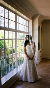 Paloma Blanca Lace Fit & Flare Wedding Dress - Paloma Blanca - Nearly Newlywed Bridal Boutique - 5