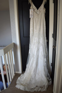 Maggie Sottero 'Cynthia' size 14 new wedding dress back view on hanger