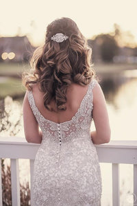 Allure Bridals 'C369' size 12 used wedding dress back view on bride