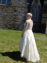 Load image into Gallery viewer, House of Mooshki &#39;Bespoke Alice&#39; size 12 new wedding dress back view on bride
