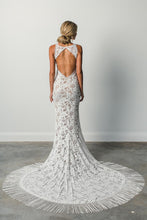 Load image into Gallery viewer, Grace Loves Lace &#39;Edie&#39; size 8 new wedding dress back view on model
