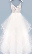 Load image into Gallery viewer, Hayley Paige &#39;Pepper&#39; size 14 used wedding dress front view on hanger
