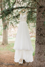 Load image into Gallery viewer, Pronovias &#39;Taciana&#39; size 2 used wedding dress front view on hanger
