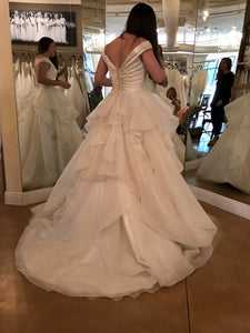 Maggie Sottero 'Zulani' size 8 new wedding dress back view on bride
