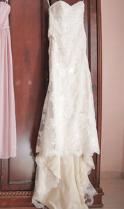 Stella York '5939' size 8 used wedding dress front view on hanger