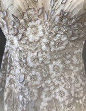 Load image into Gallery viewer, Carolina Herrera &#39;Eva&#39; size 8 sample wedding dress close up of fabric
