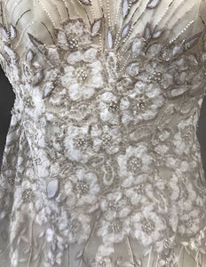 Carolina Herrera 'Eva' size 8 sample wedding dress close up of fabric