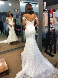 Mori Lee 'Karissa 8222' size 4 used wedding dress back view on bride