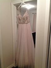 Load image into Gallery viewer, Hayley Paige &#39;Roxanne&#39; size 8 used wedding dress front view on hanger
