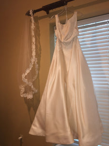 Anne Barge 'Devoted' size 6 new wedding dress front view on hanger
