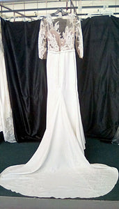 Pronovias 'Vincenta' size 4 used wedding dress back view on bride