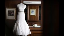 Load image into Gallery viewer, Rivini &#39;Beatrice&#39; size 6 used wedding dress front view on mannequin
