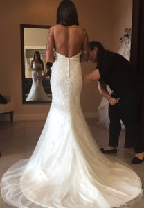 Maggie Sottero 'Marnie' size 4 new wedding dress back view on bride