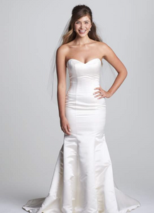 Olia Zavozina 'Allie' size 14 used wedding dress front view on bride