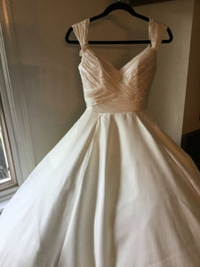 Anne Barge 'Berkeley' size 4 used wedding dress front view on hanger