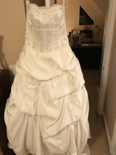 Load image into Gallery viewer, Forever Yours &#39;Gorgeous&#39; size 12 new wedding dress front view on hanger
