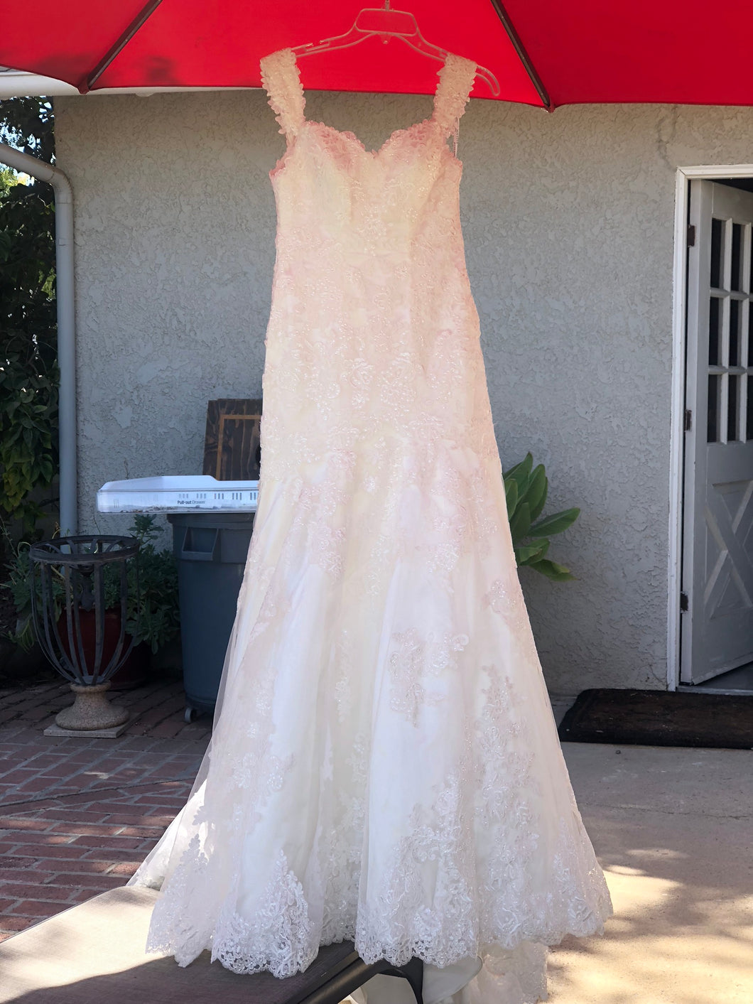 Essense of Australia 'D1617DM' size 6 new wedding dress front view on hanger