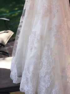 Essense of Australia 'D1617DM' size 6 new wedding dress view of hemline