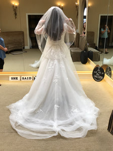 Essence of Australia '2186' size 10 new wedding dress back view on bride