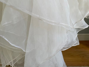 David's Bridal 'Organza Mermaid Dress with Ruffles WG3832'