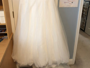 Cosmobella '7693' size 14 sample wedding dress view of hemline