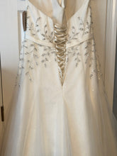 Load image into Gallery viewer, Cosmobella &#39;7693&#39; size 14 sample wedding dress back view on hanger
