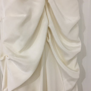 Nicole Miller 'Strapless Ruched' size 12 sample wedding dress close up of fabric