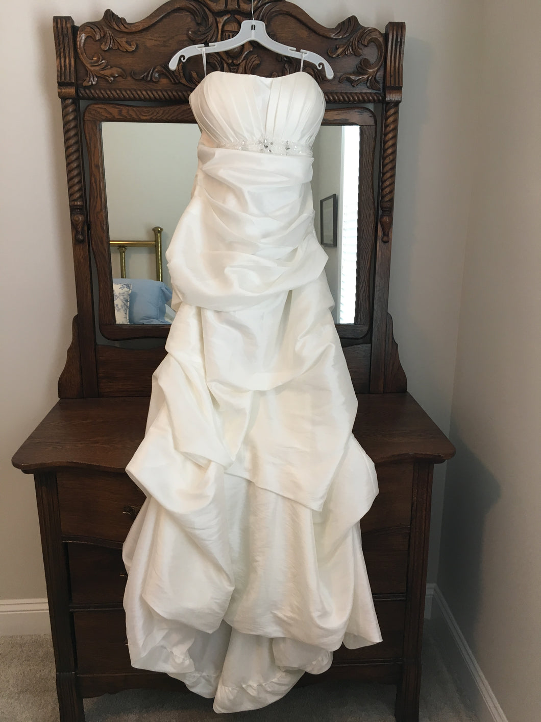 Impression Bridal 'Destiny' size 12 new wedding dress front view on hanger